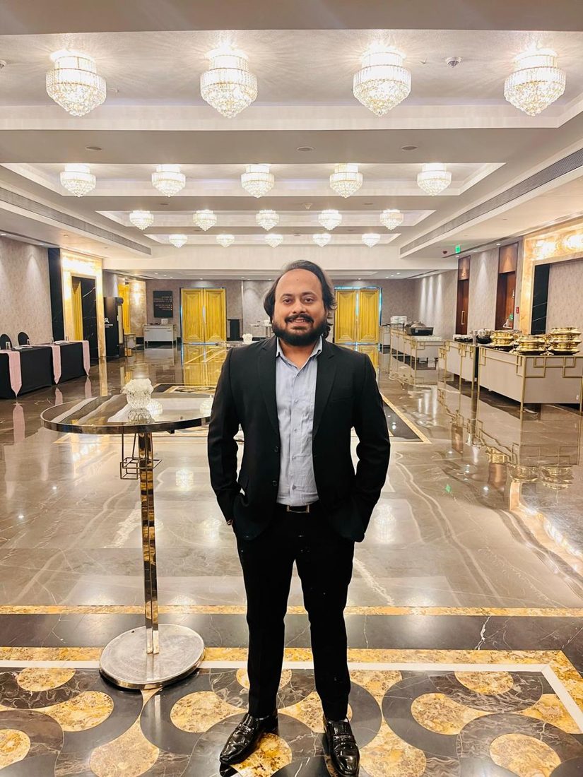 Arpit at a client event